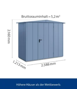 Hörmann Berry-Gerätehaus Modern-S Typ 1, ca. B258,8/H216/T121,3 cm