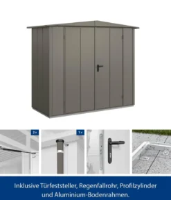 Hörmann Berry-Gerätehaus Modern-S Typ 1, ca. B258,8/H216/T121,3 cm