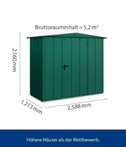Hörmann Berry-Gerätehaus Modern-S Typ 1, ca. B258,8/H216/T121,3 cm