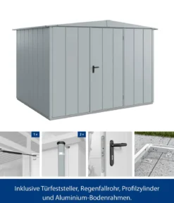 Hörmann Berry-Gerätehaus Modern-S Typ 3, ca. B323,6/H219,4/T247,7 cm