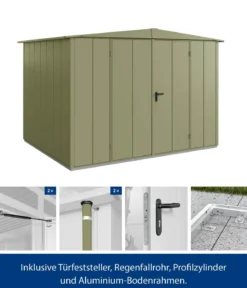 Hörmann Berry-Gerätehaus Modern-S Typ 3, ca. B323,6/H219,4/T247,7 cm