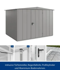 Hörmann Berry-Gerätehaus Modern-S Typ 3, ca. B323,6/H219,4/T247,7 cm