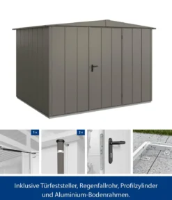 Hörmann Berry-Gerätehaus Modern-S Typ 3, ca. B323,6/H219,4/T247,7 cm