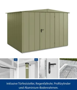 Hörmann Berry-Gerätehaus Modern-S Typ 3, ca. B323,6/H219,4/T247,7 cm