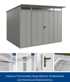 Hörmann Berry-Gerätehaus Modern-P Typ 3, ca. B312,7/H232,3/T283,4 cm