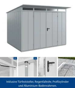 Hörmann Berry-Gerätehaus Modern-P Typ 3, ca. B312,7/H232,3/T283,4 cm