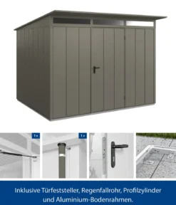 Hörmann Berry-Gerätehaus Modern-P Typ 3, ca. B312,7/H232,3/T283,4 cm