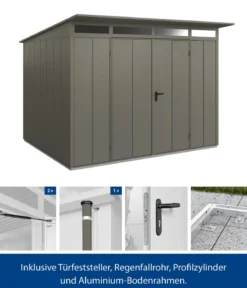 Hörmann Berry-Gerätehaus Modern-P Typ 3, ca. B312,7/H232,3/T283,4 cm