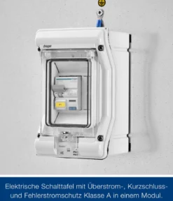 Hörmann Juno Elektropanel mit 1-Phasen-Wechselstrom, ca. B47/H180/T2 cm