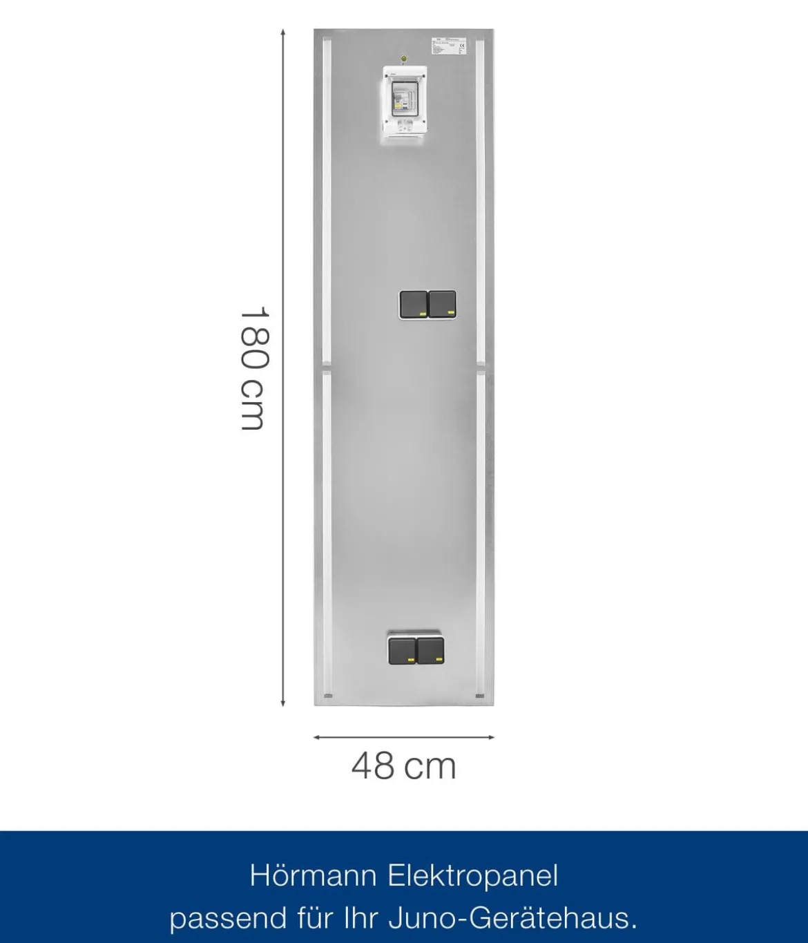 Hörmann Juno Elektropanel mit 1-Phasen-Wechselstrom, ca. B47/H180/T2 cm