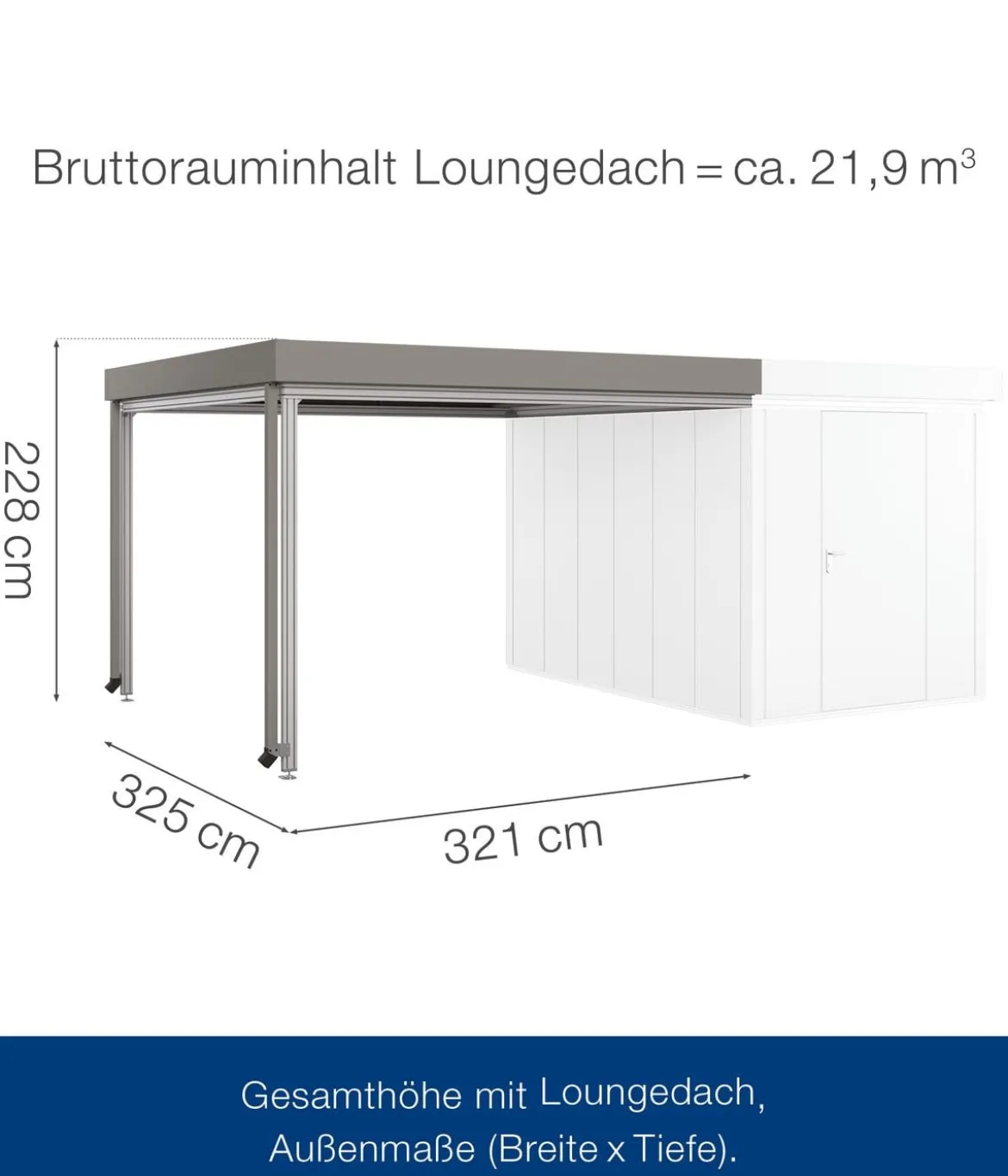Hörmann Juno Loungedach für JFD7/11/14, ca. B321/H220/T325 cm