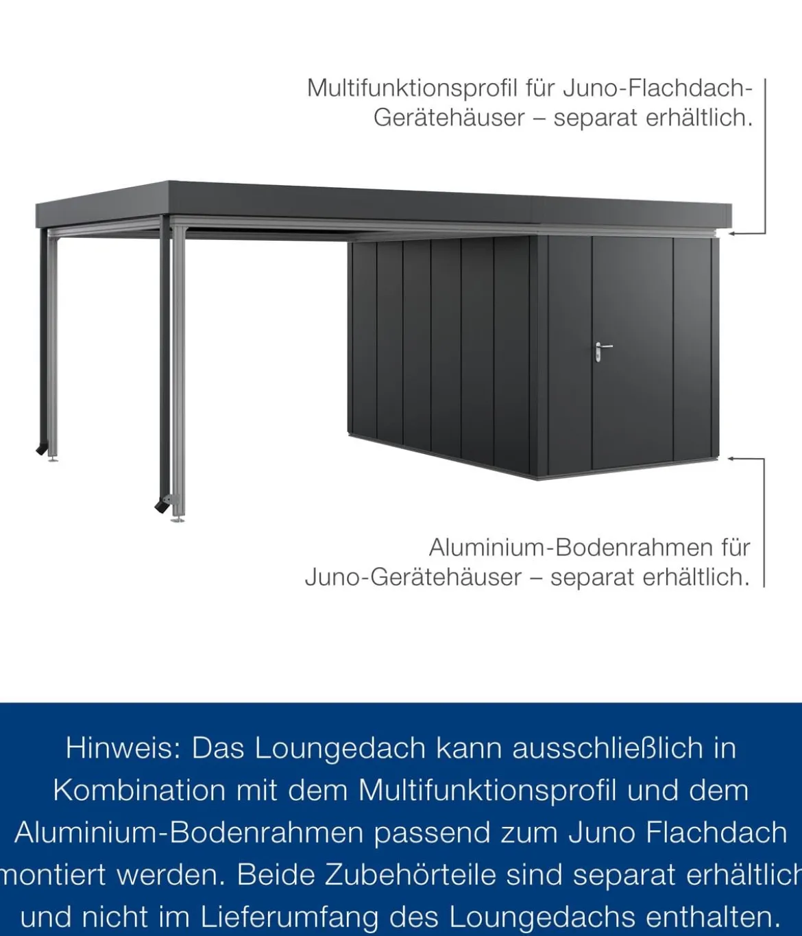 Hörmann Juno Loungedach für JFD7/11/14, ca. B321/H220/T325 cm