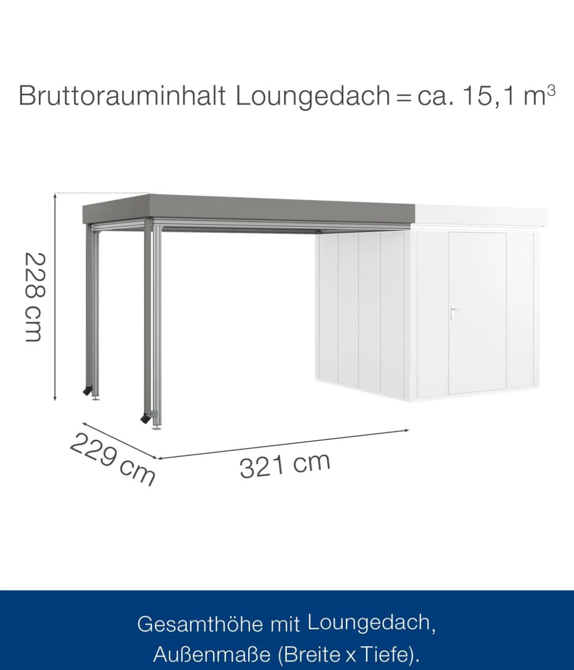 Hörmann Juno Loungedach für JFD5/9/12, ca. B321/H220/T229 cm
