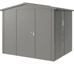 Hörmann Metallgerätehaus Juno JSD9 L-SK Motiv Design bodentiefes Fenster, ca. B285/H227/T237 cm