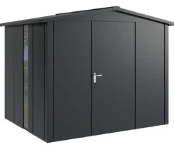 Hörmann Metallgerätehaus Juno JSD9 L-SK Motiv Design bodentiefes Fenster, ca. B285/H227/T237 cm