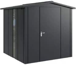 Hörmann Metallgerätehaus Juno JSD5 L-Sk Motiv Design bodentiefes Fenster, ca. B237/H223/T229 cm