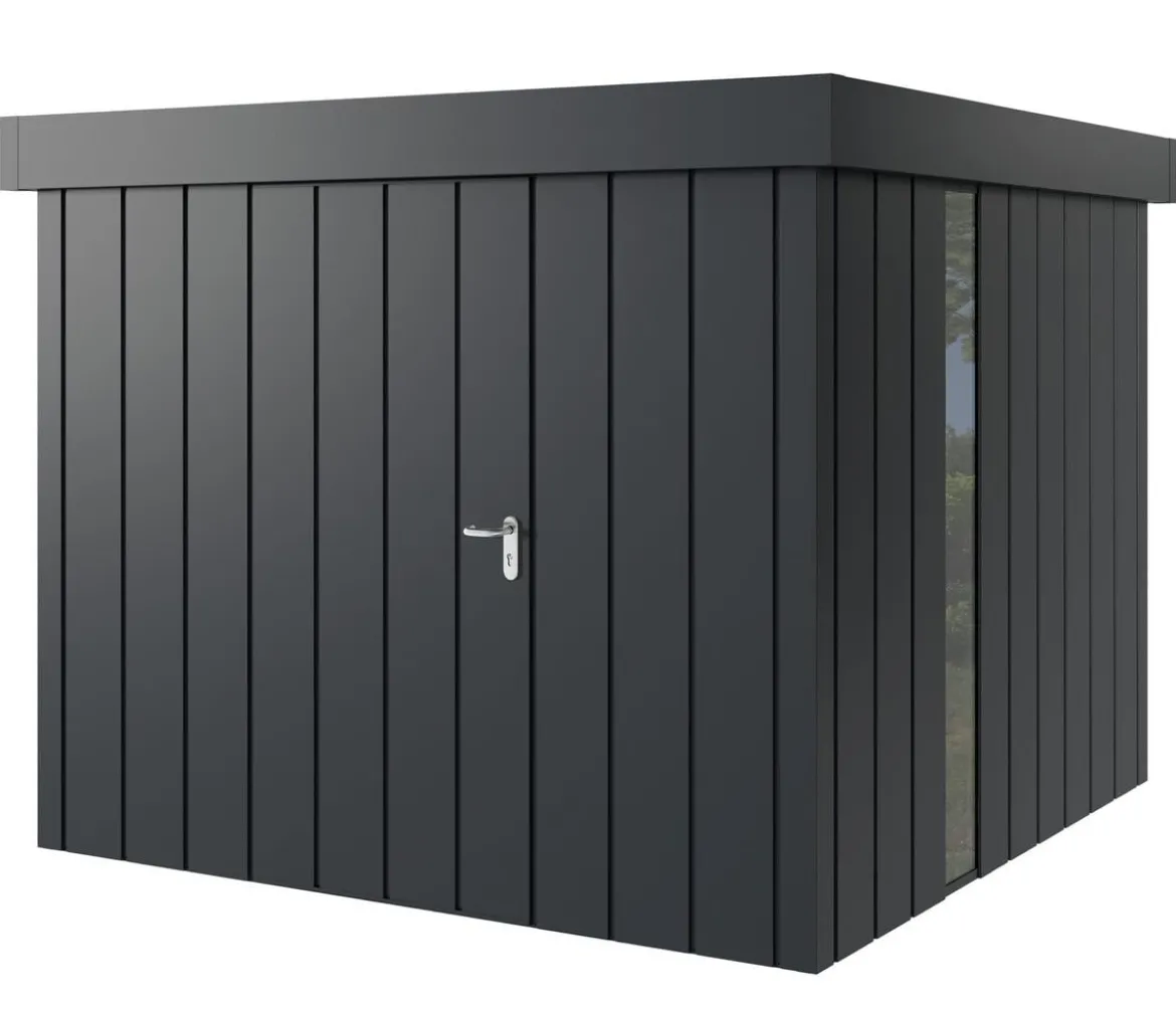 Hörmann Metallgerätehaus Juno JFD10 M-Sk Motiv Modern bodentiefes Fenster, ca. B277/H222/T277 cm