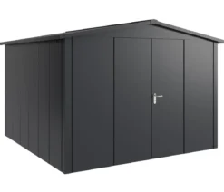 Hörmann Metallgerätehaus Juno JSD14 L-Sk Motiv Design mit Doppeltür, ca. B333/H231/T325 cm