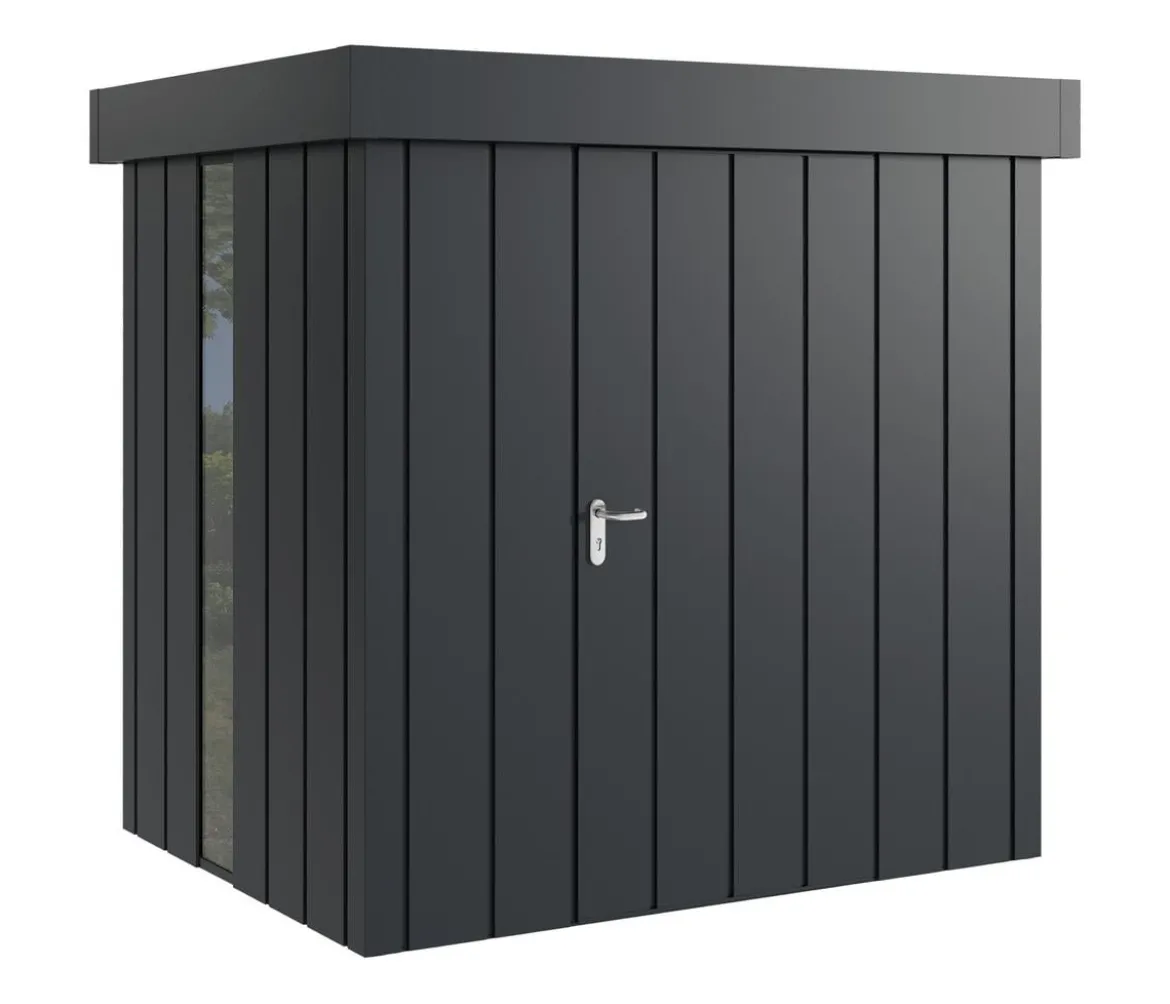 Hörmann Metallgerätehaus Juno JFD4 M-Sk Motiv Modern bodentiefes Fenster, ca. B229/H222/T181 cm
