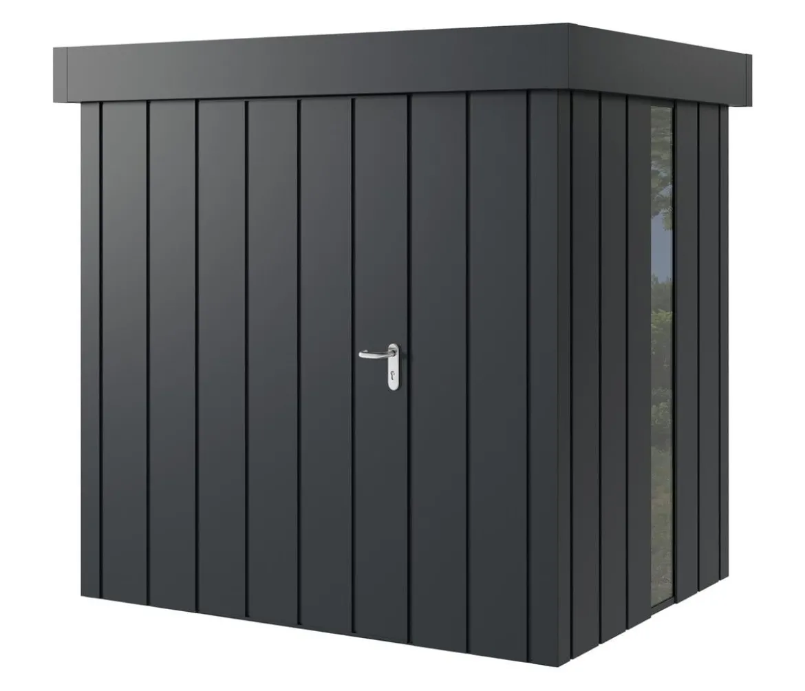 Hörmann Metallgerätehaus Juno JFD4 M-Sk Motiv Modern bodentiefes Fenster, ca. B229/H222/T181 cm