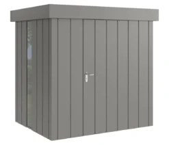 Hörmann Metallgerätehaus Juno JFD4 M-Sk Motiv Modern bodentiefes Fenster, ca. B229/H222/T181 cm