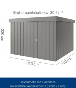 Hörmann Metallgerätehaus Juno JFD14 M-Sk Motiv Modern, ca. B325/H222/T325 cm