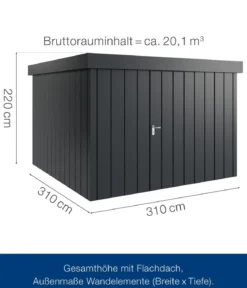 Hörmann Metallgerätehaus Juno JFD14 M-Sk Motiv Modern, ca. B325/H222/T325 cm
