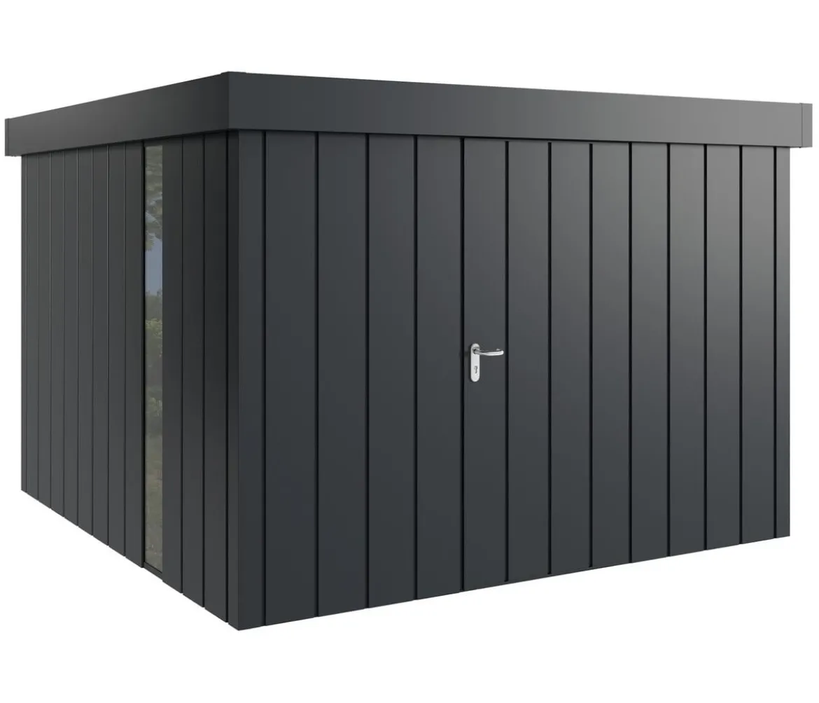 Hörmann Metallgerätehaus Juno JFD14 M-Sk Motiv Modern bodentiefes Fenster, ca. B325/H222/T325 cm