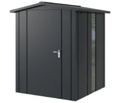 Hörmann Metallgerätehaus Juno JSD2 L-Sk Motiv Design bodentiefes Fenster, ca. B189/H219/T181 cm