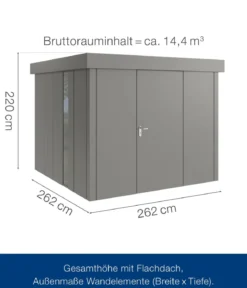 Hörmann Metallgerätehaus Juno JFD10 L-Sk Motiv Design, ca. B277/H222/T277 cm