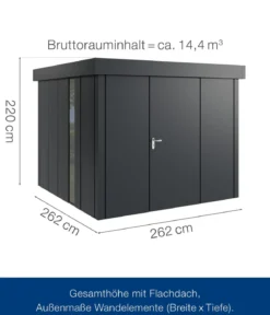 Hörmann Metallgerätehaus Juno JFD10 L-Sk Motiv Design, ca. B277/H222/T277 cm