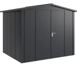 Hörmann Metallgerätehaus Juno JSD9 L-Sk Motiv Design mit Doppeltür, ca. B285/H227/T237 cm
