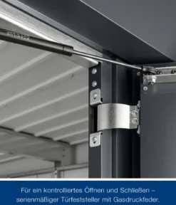 Hörmann Metallgerätehaus Juno JFD14 L-Sk Motiv Design bodentiefes Fenster, ca. B325/H222/T325 cm