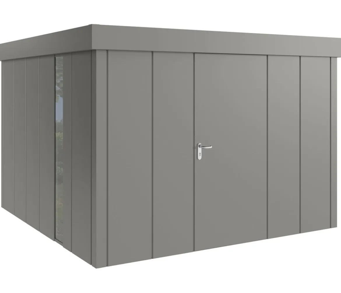 Hörmann Metallgerätehaus Juno JFD14 L-Sk Motiv Design bodentiefes Fenster, ca. B325/H222/T325 cm