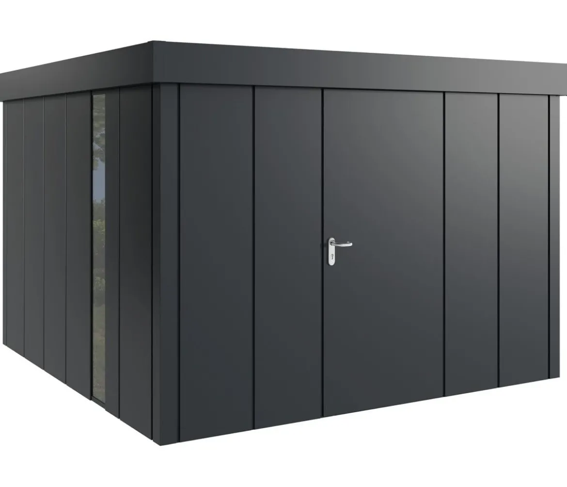 Hörmann Metallgerätehaus Juno JFD14 L-Sk Motiv Design bodentiefes Fenster, ca. B325/H222/T325 cm