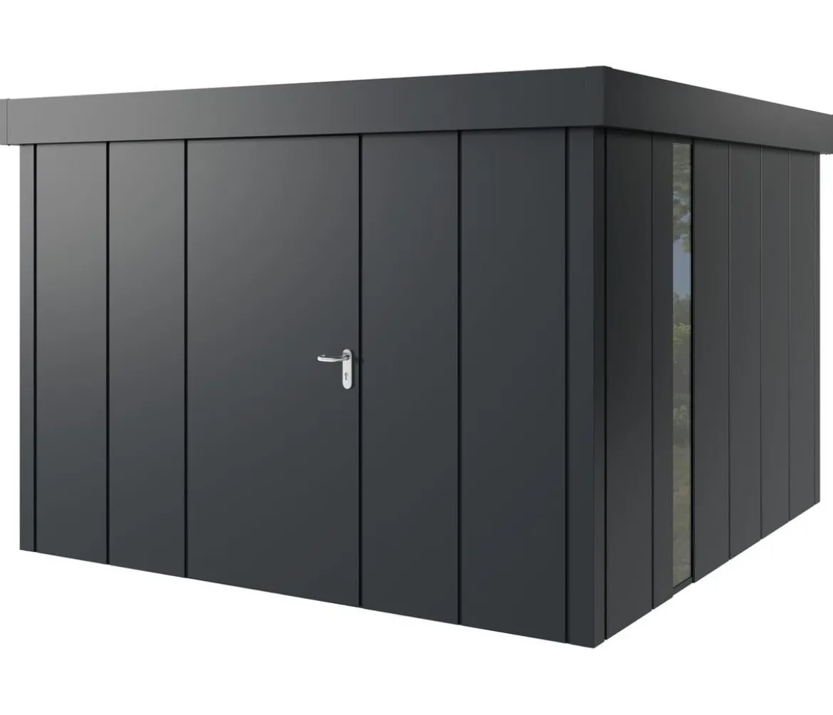 Hörmann Metallgerätehaus Juno JFD14 L-Sk Motiv Design bodentiefes Fenster, ca. B325/H222/T325 cm