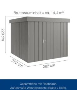 Hörmann Metallgerätehaus Juno JFD10 M-Sk Motiv Modern, ca. B277/H222/T277 cm