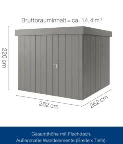 Hörmann Metallgerätehaus Juno JFD10 M-Sk Motiv Modern, ca. B277/H222/T277 cm