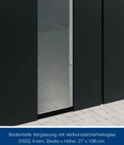 Hörmann Metallgerätehaus Juno JFD6 M-Sk Motiv Modern bodentiefes Fenster, ca. B229/H222/T277 cm