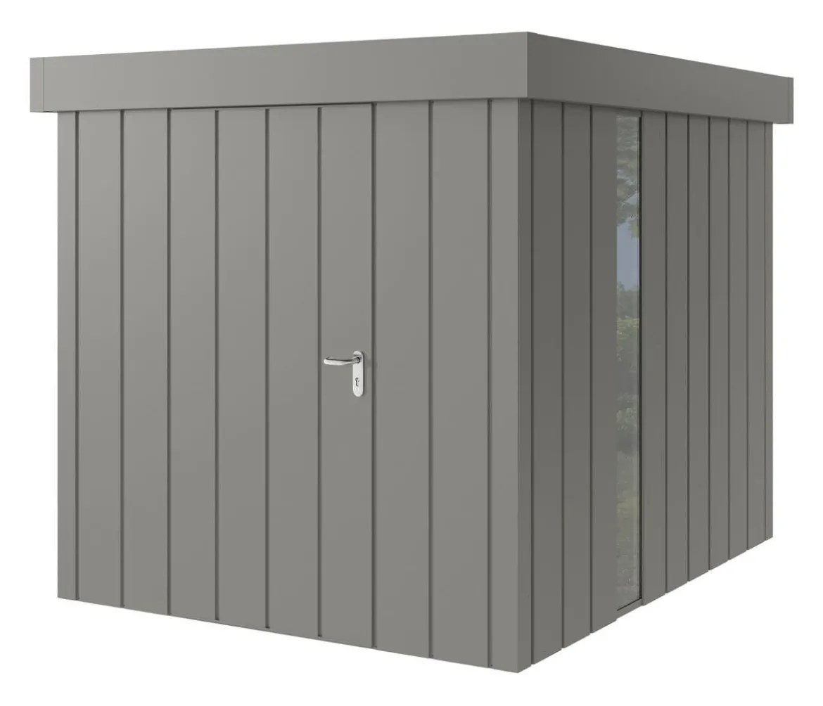 Hörmann Metallgerätehaus Juno JFD6 M-Sk Motiv Modern bodentiefes Fenster, ca. B229/H222/T277 cm