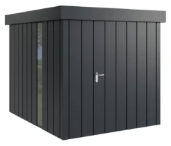 Hörmann Metallgerätehaus Juno JFD6 M-Sk Motiv Modern bodentiefes Fenster, ca. B229/H222/T277 cm