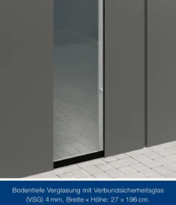 Hörmann Metallgerätehaus Juno JFD6 M-Sk Motiv Modern bodentiefes Fenster, ca. B229/H222/T277 cm