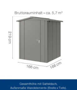 Hörmann Metallgerätehaus Juno JSD2 L-Sk Motiv Design, ca. B189/H219/T181 cm