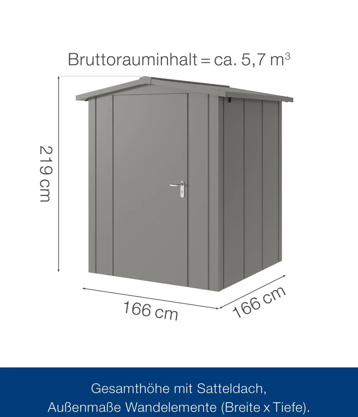 Hörmann Metallgerätehaus Juno JSD2 L-Sk Motiv Design, ca. B189/H219/T181 cm