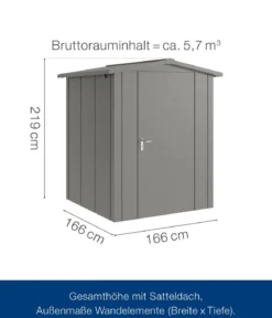 Hörmann Metallgerätehaus Juno JSD2 L-Sk Motiv Design, ca. B189/H219/T181 cm