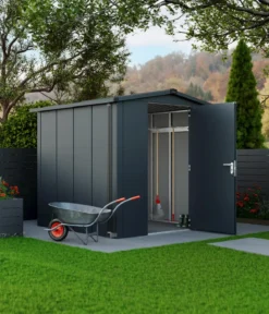 Hörmann Metallgerätehaus Juno JSD5 L-Sk Motiv Design, ca. B237/H223/T229 cm