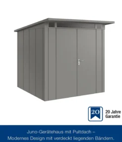 Hörmann Metallgerätehaus Juno JPD5 L-Sk Motiv Design mit Doppeltür, ca. B229/H224/T262 cm
