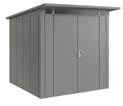 Hörmann Metallgerätehaus Juno JPD5 L-Sk Motiv Design mit Doppeltür, ca. B229/H224/T262 cm