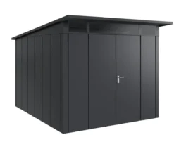Hörmann Metallgerätehaus Juno JPD11 L-Sk Motiv Design mit Doppeltür, ca. B277/H232/T358 cm