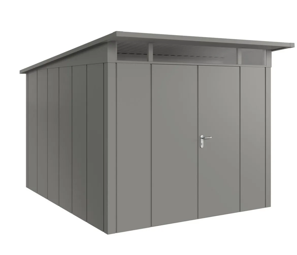 Hörmann Metallgerätehaus Juno JPD11 L-Sk Motiv Design mit Doppeltür, ca. B277/H232/T358 cm